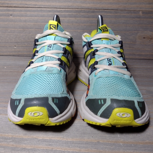 Salomon XR Shift Hiking Trail Running Shoes Sneakers Womens Size 7 Blue Green - Picture 2 of 8